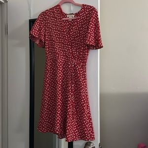 Monteau Red Wrap Dress